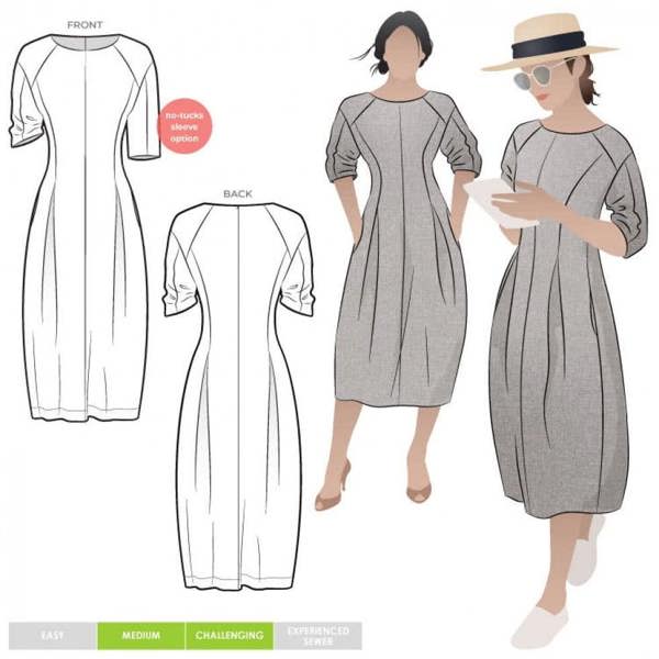 Style Arc Sewing Pattern Gertrude Dress - Dresses for Women - Intermediate