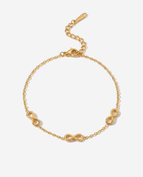 Elk & Bloom 14K Gold Infinity Loop Chain Bracelet