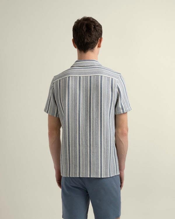 Larsson & Co Olsen - Waffle Stripe Short Sleeve Shirt