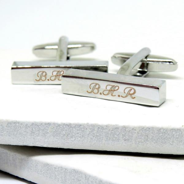 Personalised Vanessa Bar Cufflinks - Initials