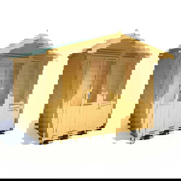 Shire Berryfield 11x8 Log Cabin 19mm interlock  Cladding - Best Shed