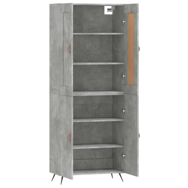 Berkfield Highboard Concrete Grey 69.5x34x180 cm Engineered Wood