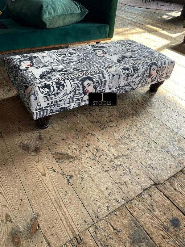 ISTOOLS Marilyn Monroe printed fabric  Footstool Bench