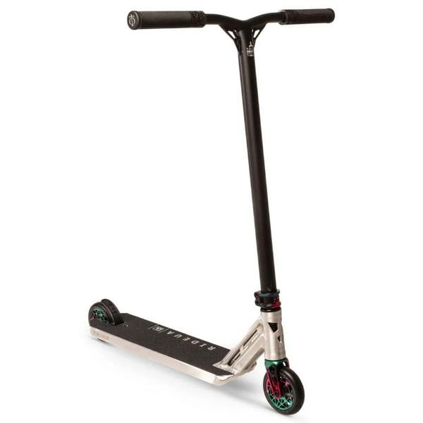 Triad Park Custom Complete #9 Kids Scooter - Raw/Green/Pink