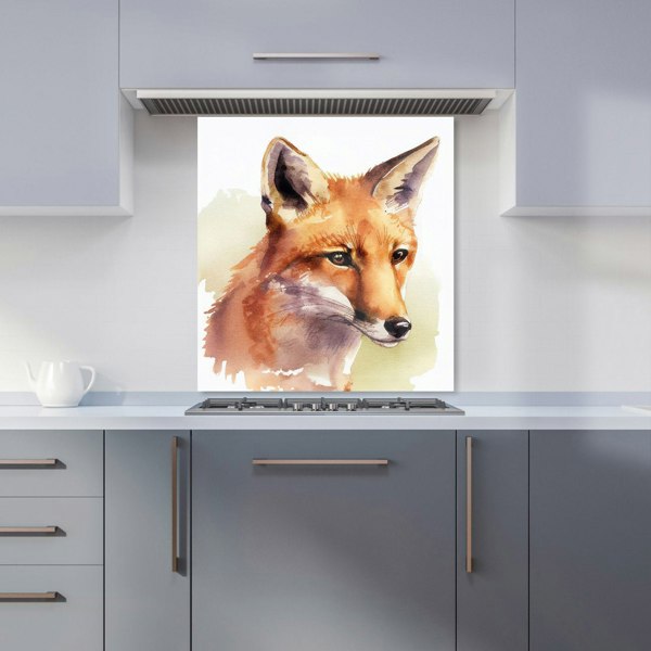 Warren Reed - Designer Fox Watercolour Kitchen Splashback