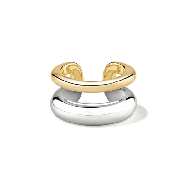 Gold Trip Two Tone Double Ear Cuff
