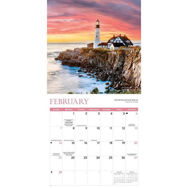 Lighthouses Calendar 2027, Wall Calendars, Month To View, Travel, Gift