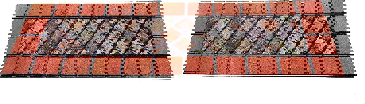 Nicoman Eco-Friendly Rubber Step Mat - Red Border