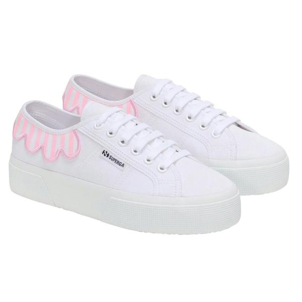 Superga Unisex Adult 3740 Leggera Umbrella Platform Trainers - Pink Nosegay/White