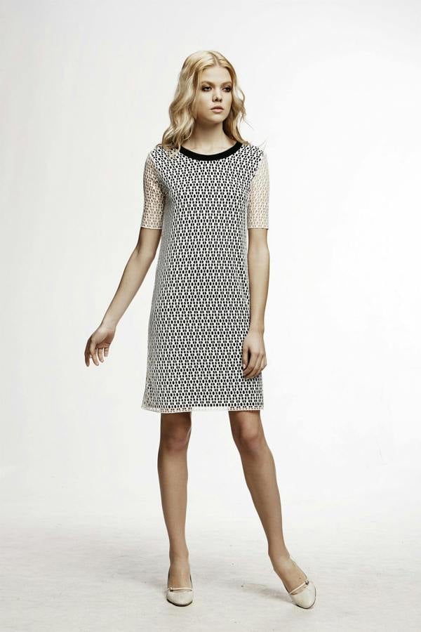 Rumour London Donna lace overlay dress with sheer sleeves
