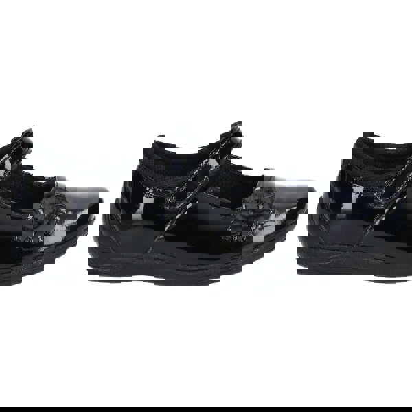 Hush Puppies Jessica Junior Patent Leather Girls's Patent Black Shoes