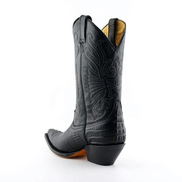 Grinders Black Leather Western Cowboy Boots – Carolina
