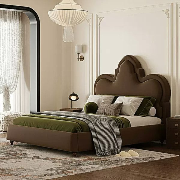 Thalia Wingback King Size Bed, Double Bed-Weilai Concept-Weilai Concept
