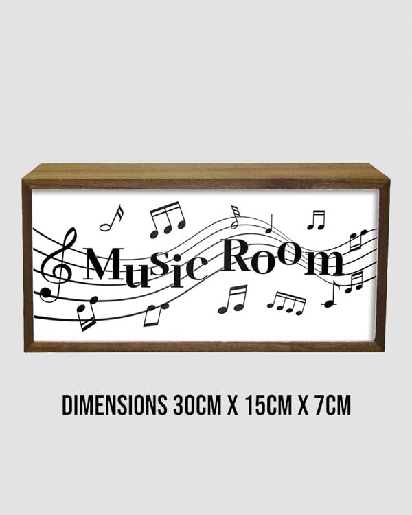 Music Room Light Box Sign – Glows Where the Groove Lives