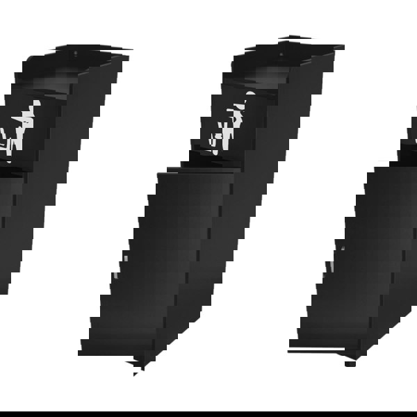 Monstershop Black Wooden Litter Bin & Tray Stand