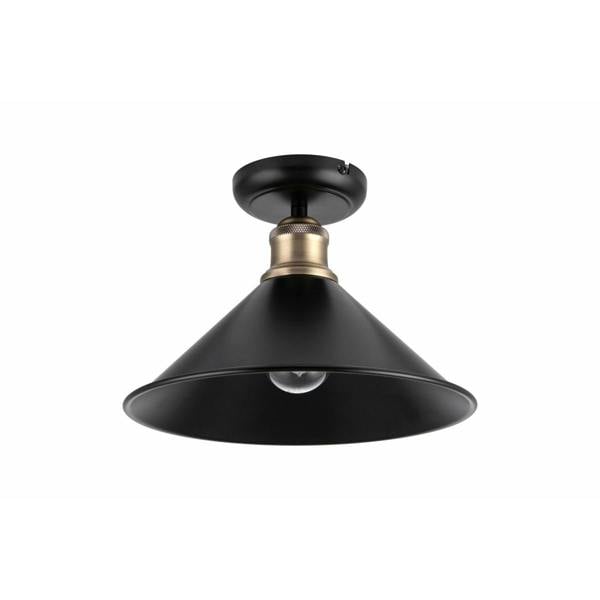 COSYLYTE Bowley Metal Ceiling Flush Light - Matt Black