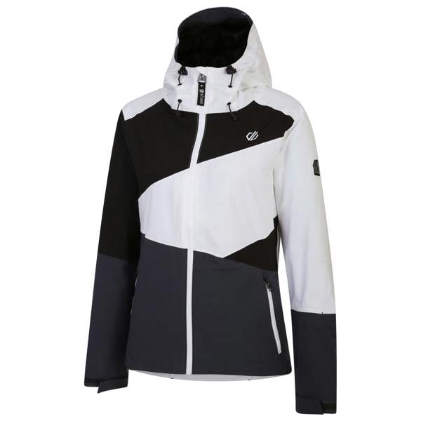 Dare 2B Womens/Ladies Ice Colour Block Ski Jacket - White/Ebony Grey - 