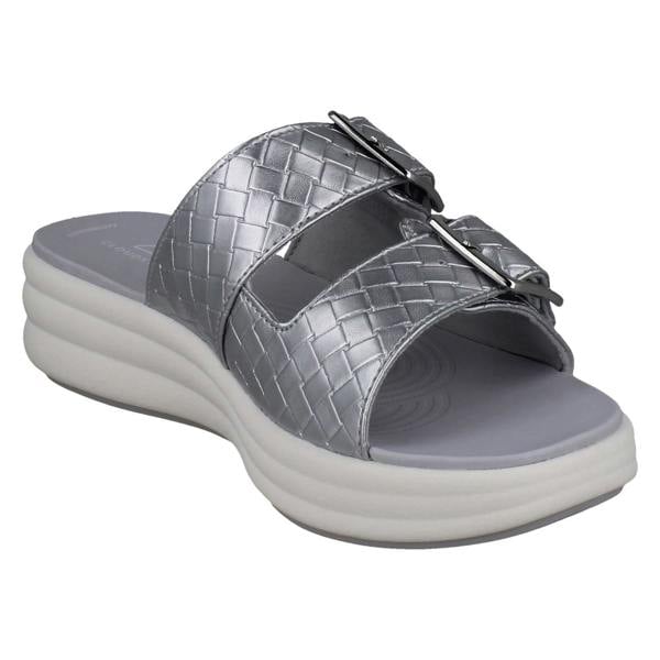 Clarks Ladies Clarks Cloudsteppers Woven Mule Sandals Drift Buckle