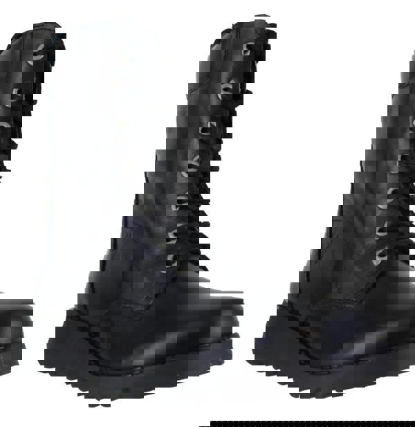 Fly London SILF Womens Zip-Up Lace Wedge Leather Mid Calf Boots