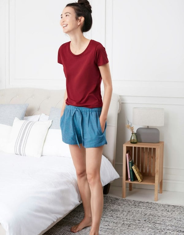 Women's Brushed Cotton Sleep Shorts – Stornoway Herringbone - British Boxers