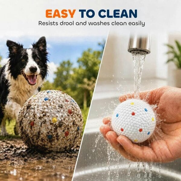 6 Pack Dog Balls Toys Fits Aggressive Chewers, Indestructible Teething and Water ETPU Balls for Throw and Fetch