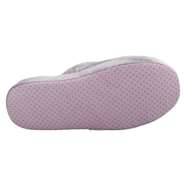Spot On Ladies Spot On Flower Detailed Mule Slippers 20J4686