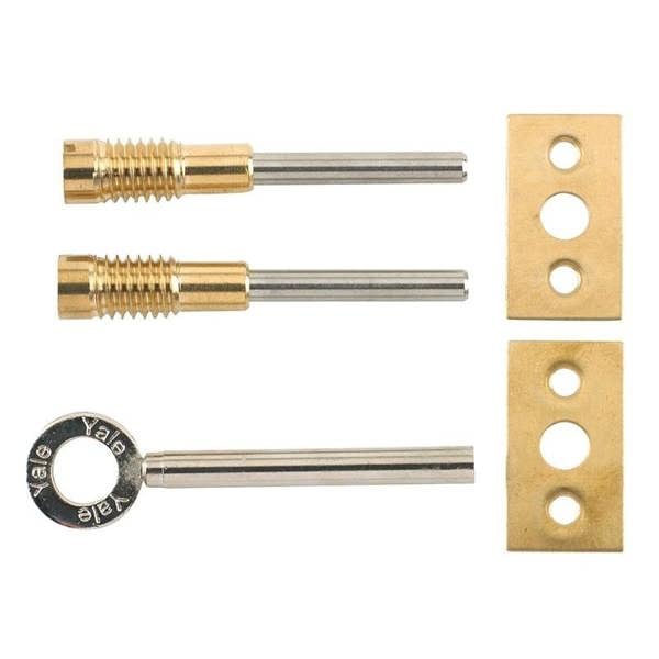 Yale Locks 8013 Dual Screw Window Lock Brass Finish Pack Of 2 - Multi Colour