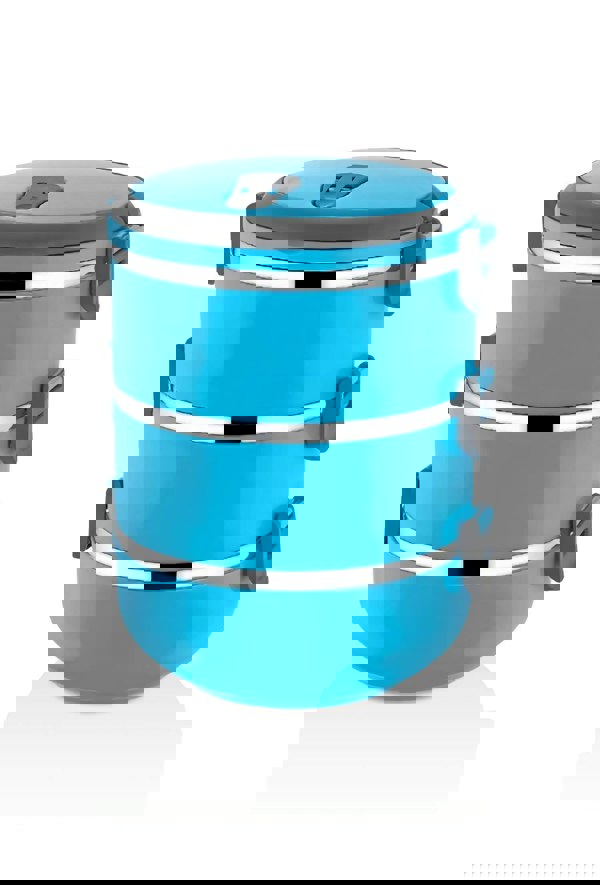 Rozi Freshbox 3-Layer Stainless Steel Bento Lunch Box (Blue)