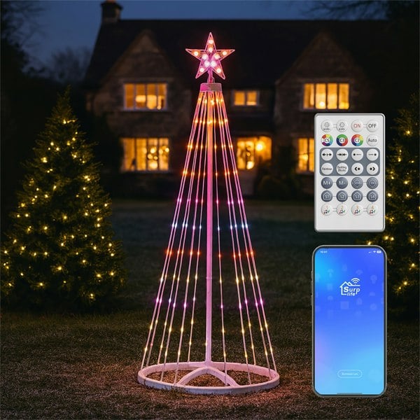 Xmas Haus 1.2M RGB 280 Led Tree with remote & app control
