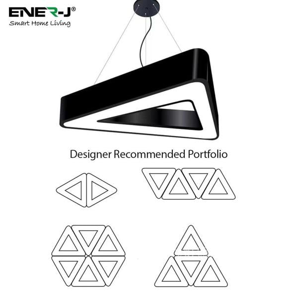 ENER-J 36W Hollow Triangle Pendant Light, Size: Diameter 80 cms, Lampshade height 5 cms