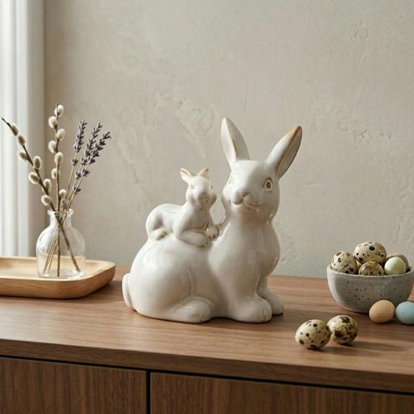 Garden Greatness Springtime Glazed Bunny Baby Ornament
