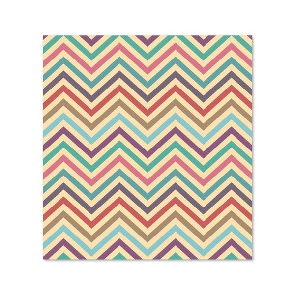 Warren Reed - Designer Geometric Vintage Colored Chevron Pattern Kitchen Splashback