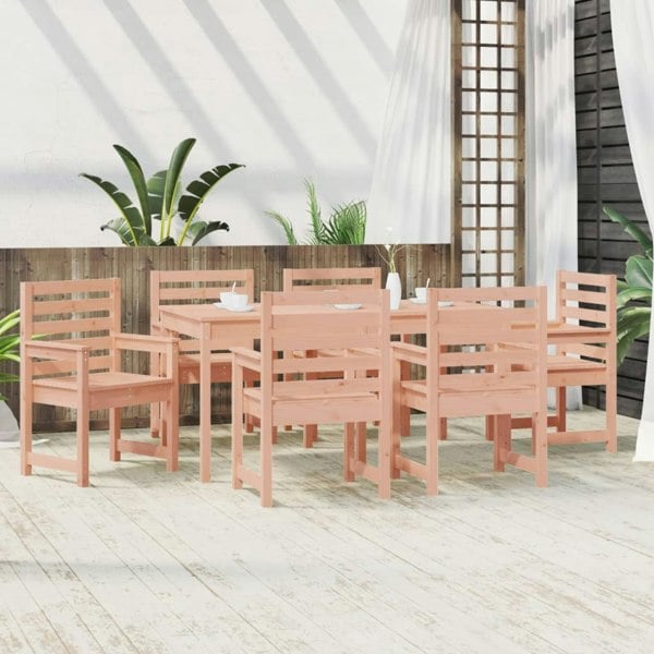Berkfield 7 Piece Garden Dining Set Solid Wood Douglas