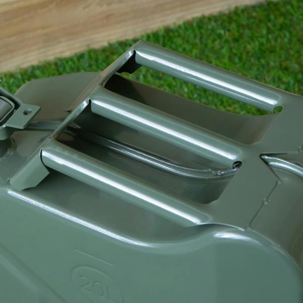 Samuel Alexander 20 Litre Metal Jerry Can for Fuel with Leak Proof Bayonet Closure