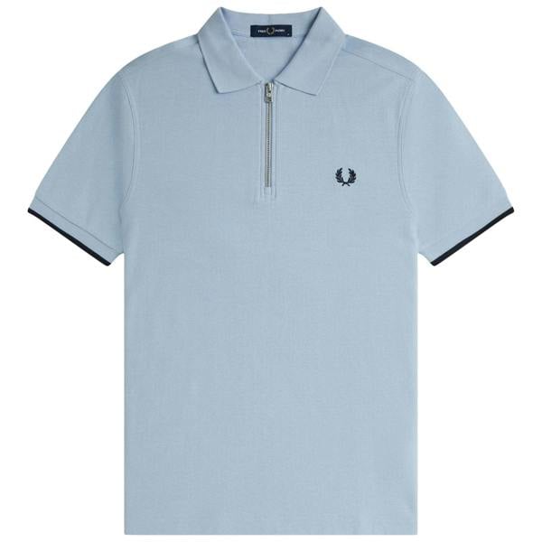 Fred Perry Crepe Pique Zip Neck Polo Shirt