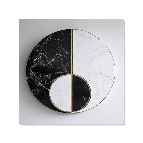 Warren Reed - Designer Sleek Yin Yang Marble Design Kitchen Splashback