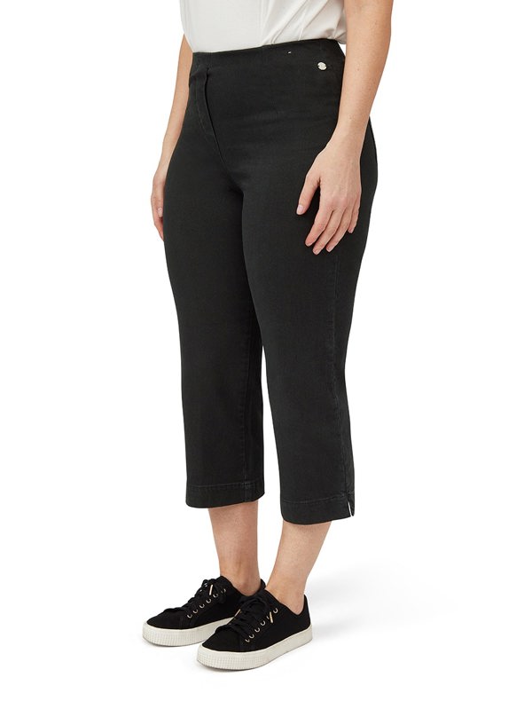 PennyPlain Wide Cropped Jegging - Black Wash