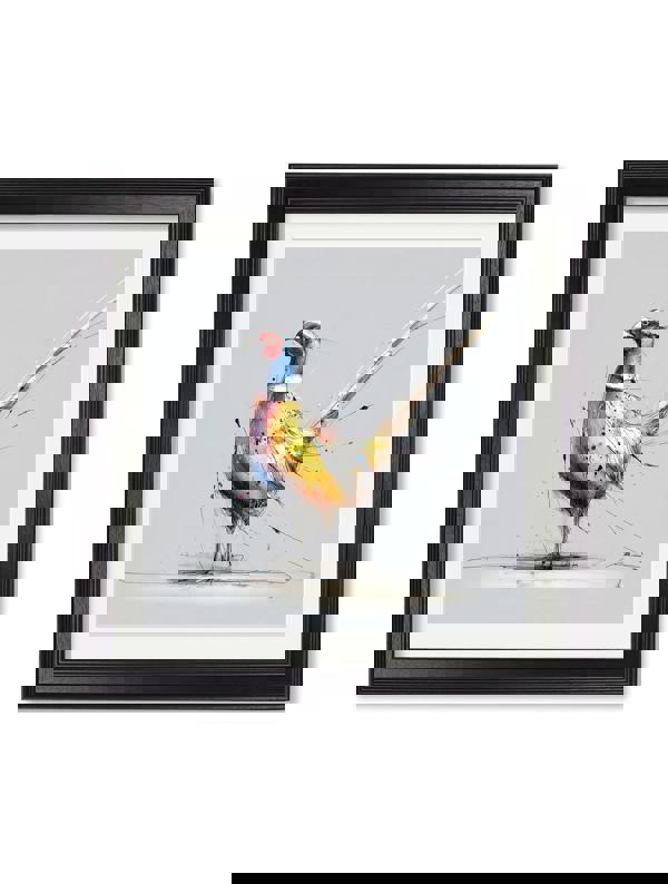 Exceptional Art Plump Pheasant Cosy Sketch - Black Hurstwood square frame