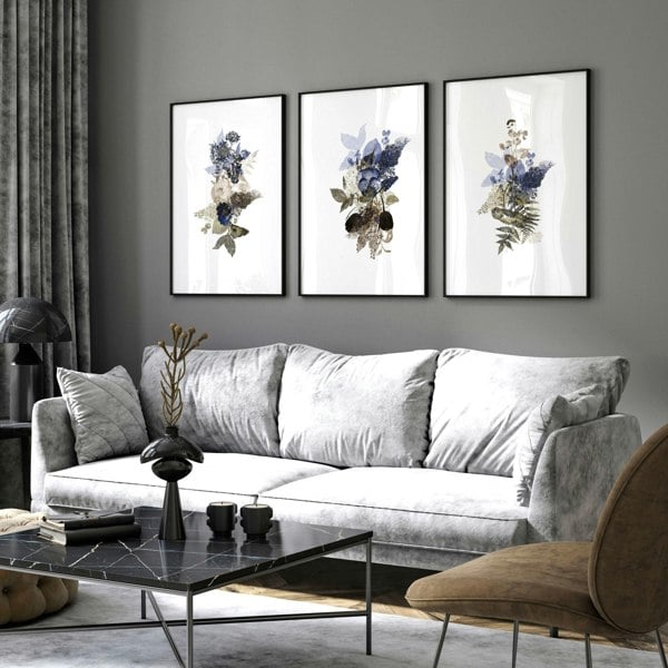 Wall art for homes | set of 3 wall art for living room