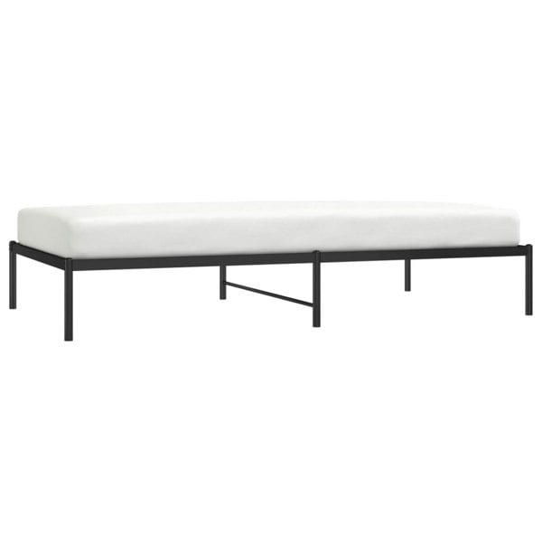 Berkfield Metal Bed Frame Black 107x203 cm