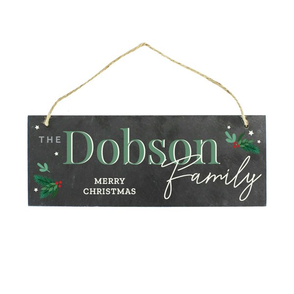 Personalised Memento Company Personalised Christmas Slate Plaque