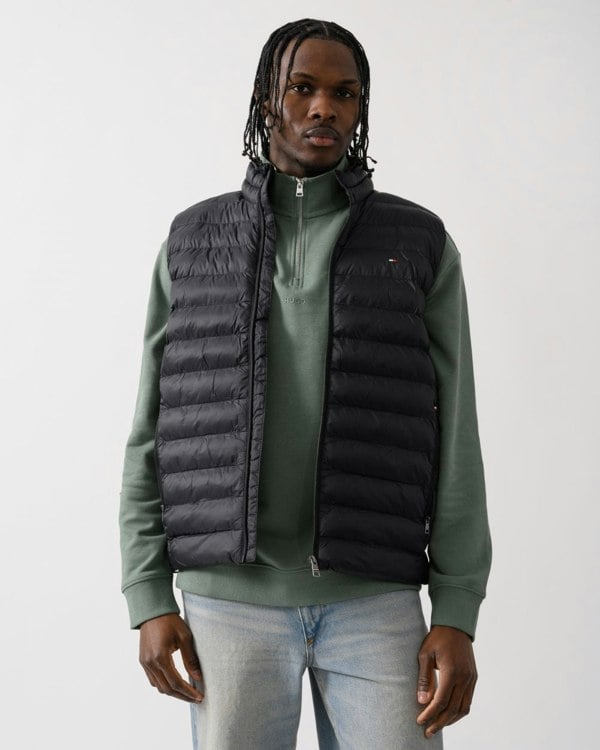 Tommy Hilfiger Core Packable Recycled Mens Gilet - Black