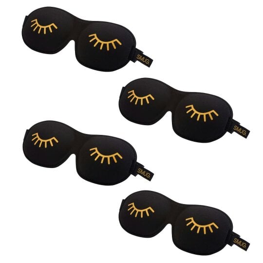 Contoured Sleep Mask Multipack Sets - Various Designs - Wink Black
