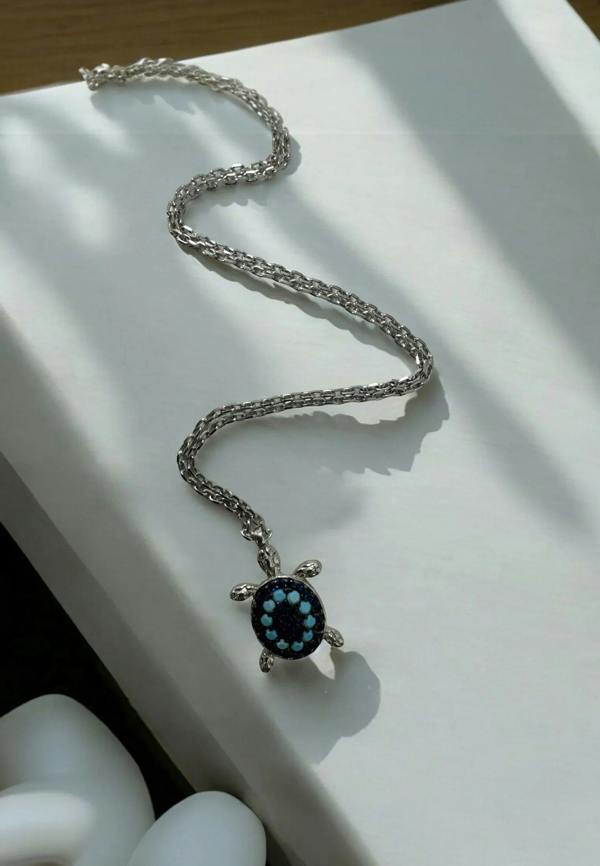 Still life of the necklace.