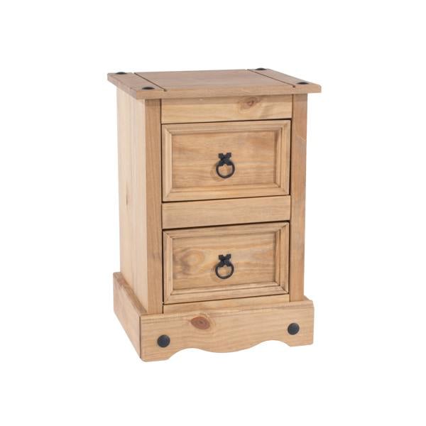 Core Products Set of 2 Corona Brown 2-Drawer Petite Bedside Cabinets