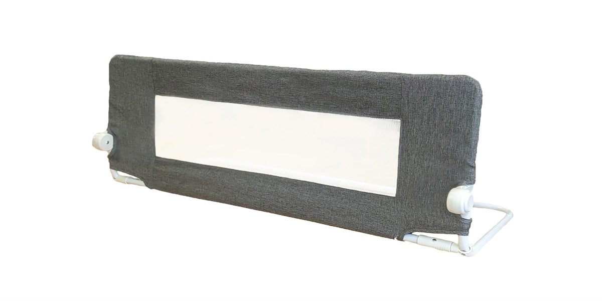 Safetots Deluxe Soft Touch Denim Extra Wide Bed Rail, Grey 140cm Wide x 50cm Tall, Toddler Bed Guard For Safety