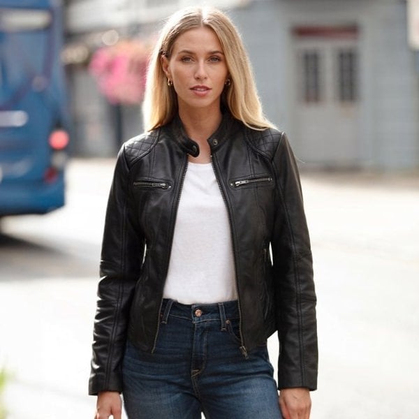 Ashwood Real Leather Biker Style Jacket: Awl-1201