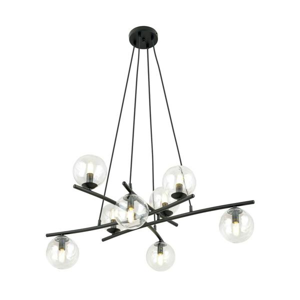 Emibig ESSA Pendant lamp 8 x E14 Black with Transparent Shade