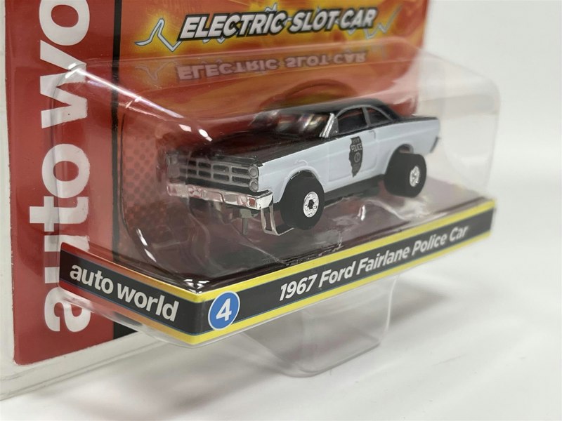 Auto World Slot Cars 1967 Ford Fairlane Police Car Thunderjet Ultra G HO Slot Car SC367-4