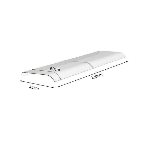 Frosted Window Door Awning Canopy 50cm Arc Length Living and Home 120 cm
